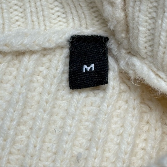 The Kooples Ecru Sweater With Patch Size M Pullover Crewneck Cotton Wool - Picture 10 of 12